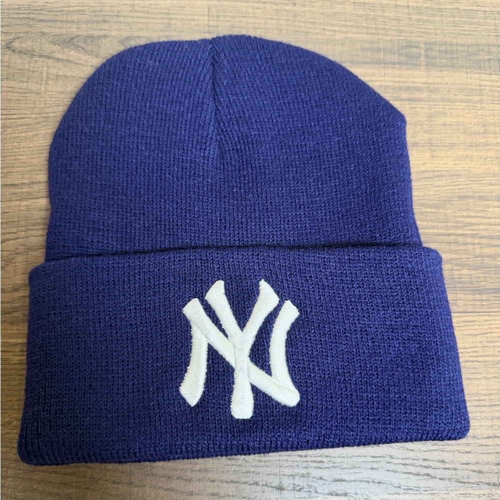 NY Logo Beanie  - Dark Blue
